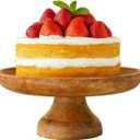 Mela Artisans Wooden Cake Stand 12 Inch | Classic Finish Mango Wood Pedestal Riser | Footed Cupcake & Dessert Stand | Multipurpose Cake Display for Home Decor | Dining Table | Pastries