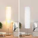 Cabilock Paper Floor Lamp Shade 37.4 Inch White Rice Paper Globe Lampshade for Living Room Bedroom Home Light Cover Soft Lighting Effect