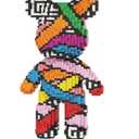 PIANTION Animal Colorful Bandage Bear Micro Building Blocks Set(3000PCS XQ035) 12.6in High Series,Gifts Suitable for Adults