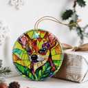 2 x Vibrant Chihuahua Ornaments, Dog Christmas Ornaments: Christmas Tree Decorations, Holiday Decor, Stocking Stuffers, Gift Ideas, Xmas Gift, Gifts for Pet Lover & Gifts for Dog Lover