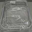 3PCS Clear Hard Plastic Zipper Case, Double Zippers Hard Pouch, Portable Travel Organizer Bin Clear Makeup Bag for Toy Storage, Snack Bag, Cosmetics, Pencil Case, Diaper Bag, Toiletry Bag (1L+1M+1S)