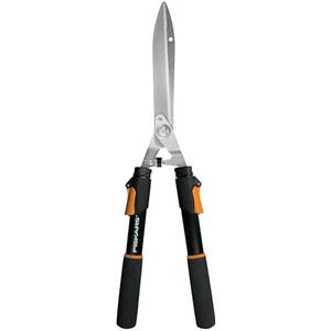 Fiskars Power-Lever Hedge Shears - 25"-33" Extendable Handle - Plant Cutting Scissors - Yard and Garden Tools - Orange/Black