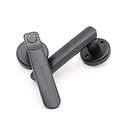 Fingerprint Door Lever Smart Door Lock Entry Door Handle Biometric Keyless for Privacy Home Bedroom Apartment Warehouse (Grey)