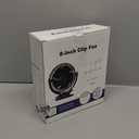 10000mAh 30hrs Portable Fan Rechargeable, 8-Inch Battery Operated Clip on Fan, USB Fans, 4 Speeds, Strong Airflow, Sturdy Clamp for Golf Cart Office Desk Outdoor Travel Camping Bed Truck Treadmill (Black)