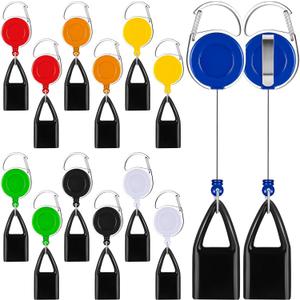 14Pcs Retractable Clip, Lighter Holder Keychain with Clip Classic Lighter Cover, Retractable Keychain Holder for Convenience