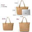 LeKeNe Tote Bag for Women (Khaki)