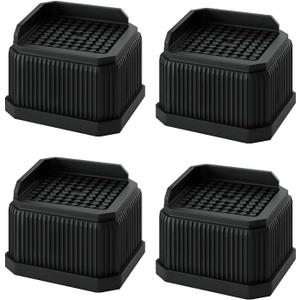 4 Pack Stackable Treadmill Incline Riser Blocks, Height Lift for Leveling & Uphill Training, Heavy Duty Support up to 4000 lbs, for Gym and Home Use