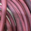 Rubber Air Hose,50-Feet x 3/8-Inch, 300 PSI, Red Heavy Duty Air Compressor Hose With Double 1/4" MNPT Brass Endings