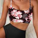Herseas 2 Piece High Waisted Bikini Set for Women 2026 Spaghetti Straps Swim Top with Reversible Bottom Bathing Suit (Black, M)