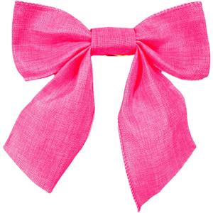 Meseey 12 Pack 6 Inch Hot Pink Burlap Bows Farmhouse Christmas Bow for Tree,Gift Wrapping & Stockings,Reusable Rustic Party Supplies (Hot Pink)