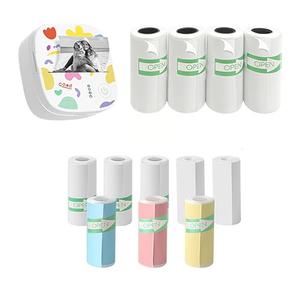 Mini Sticker Printer Bundle – Portable Inkless Bluetooth Thermal Printer with BPA-Free Color Sticker Paper Rolls – for Labels, Notes, Journals, DIY, Students, Home & Office Use