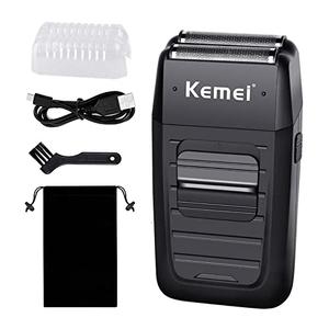 kemei Men's Reciprocating Cordless Razor Razor Electric Rechargeable Razor Precision Beard Sideburn Trimmer Razors Twin Blade Multifunction Grooming Razor