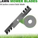 Aeagle Mulching Blade for John Deere 46 inch Deck AM31100 M41967 050335 LT166 180 185 210 214 216 240 245 260 265 285 300 316 F510 F525 3 Pack