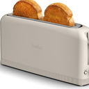 bella 2 Slice Slim Toaster, Fitsanywhere™ Kitchenware, 6 Setting Shade Control with Reheat & Cancel Buttons, Fits sourdough, 10” Long Slot, Anti Jam & Auto Shutoff, 900 Watt, Oatmilk
