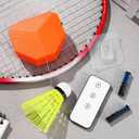 VICASKY 1Set Badminton Training Machine Automatic Rebound Trainer with Remote Control Portable Single Player Practice Aid Includes Ball for Adults