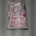 Women's 2 Piece Bowknot Print Satin Pajama Set Long Sleeve Button Down Lounge Pants Sleepwear Sets M