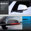Side Mirror Trim Strip for Tesla Model Y, fit for Tesla Y Exterior Accessories (Red, Model Y)