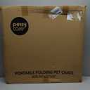 Pettycare 36 Inch Collapsible Crate for Large Dogs, 4-Door Foldable Soft Kennel with Chew Proof Mesh Windows for Indoor & Outdoor Travel (Grey)