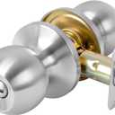 Privacy Door Knob Keyless Door Knobs Interior with Lock Bathroom Door Knob with Lock Satin Nickel Doorknob