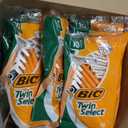 Bic Twin Select, Sensitive Skin, Disposable Shaver for Men, Pack of 12 (10 Razors Per Pack)