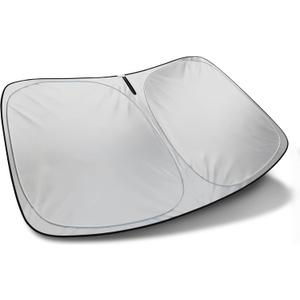 AutoTech Park Foldable Sunshade Compatible with 2012-2024 Tesla Model S Sedan, UV Relfective and Easy Storage, Custom-fit Car Windshield Sun Shade