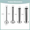4Pcs Sausage Stuffing Tubes,Stainless Steel Sausage Stuffer Funnels for Meat Grinder,Sausage Filling Tuber,Sausage Stuffer Parts,Multiple Diameters 4 Sizes 0.63"/16mm,0.86"/22mm,1.26"/31mm,1.5"/38mm