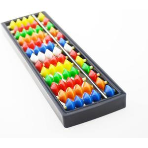 Plastic Colorful Beads Abacus Soroban, 13 Column Chinese Abacus Japanese Soroban Calculator Kid's Counting Tool