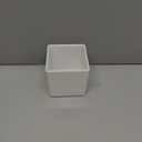 Royal Imports Flower Acrylic Vases Cubes - Decorative Centerpiece for Home or Wedding - Non Breakable Plastic, 6" - White