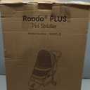 ROODO 3 Wheel Pet Stroller Best Lightweight Foldable Compact Portable Jogger All Terrain Travel Pet Gear Puppy Kitty Stroller for up to 30lbs Medium Small Dogs and Cats(Green)