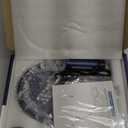 10X Magnifying Glass with Light and Clamp, 5 Color Modes Stepless Dimmable Lighted Magnifier with Stand, Flexible Gooseneck LED Desk Lamp Hands Free for Craft Painting Hobby Close Work - Blue