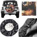 Camper Bear Spare Tire Cover Wheel Protectors Waterproof Wheel Covers Universal Fit for RV SUV Truck Camper Travel Trailer Accessories 16 inch