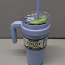 Reduce 24 oz Tumbler with Handle and Straw - Stainless Steel with Sip-It-Your-Way Lid - Keeps Drinks Cold up to 24 Hours - Sweat Proof, Dishwasher Safe, BPA Free - Glacier, Opaque Gloss