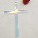 Cross Cake Decoration, Acrylic Cross Cake Charm Topper, Cake Decoration Acrylic Baptism Cross Cake Charm Religious Celebration (Rainbow, 8")