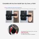 Door Lever Lock (2 Pack)  Child & Pet Safety Lock for Door Handles  No Drill, 3M Adhesive  One-Handed Operation for Adults  Strong & Easy Install