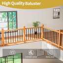 Metty Metal 60 Pack 32.25 inch Deck Balusters with End Caps&Screws-Upgraded Rectangle Metal Railing Spindles Kit for Decks,Porch,Staircase,Outdoor Balustrade
