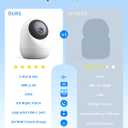 4MP/2.5K Indoor Camera 5G/2.4G WiFi 6, Pan Tilt Supports MicroSD up to 256GB (No Card) Plug-in Pet Camera with Speaker for Dog/Cat Baby Monitor with Phone App,Motion Tracking, Compatible with Alexa