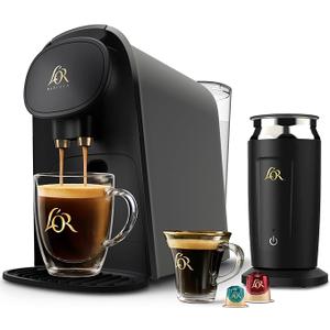 L'OR Barista System Coffee and Espresso Machine Combo with Frother, Matte Grey
