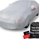 EzyShade 10-Layer Car Cover Waterproof All Weather - See Vehicle Size-Chart - Car Covers for Automobiles & Car Snow Cover - Full Exterior Covers - Winter Rain Sun SUV Sedan. Size A4 (See SizeChart)