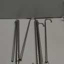 Hanging Closet Rod, 2 Pack Adjustable Height & Width Closet Rods for Hanging Clothes-Closet Extender Hanging Rod Space-Maximizing Design Suitable for Hanging and Drying Clothes, Silver