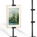 Adjustable Tabletop Easel Stand for Frames Up to 29" H, Metal Picture Frame Stand, Table Easels for Display, Standing Easel Frame Holder Display Stand for Picture Frames, Artwork, Canvas (Black)