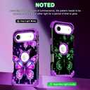 Rancase for iPhone Air Case,Three Layer Heavy Duty Shockproof Protection Hard Plastic Bumper +Soft Silicone Rubber Protective Case for Apple iPhone 17 Air 6.5 inch,Glow in The Dark-Purple