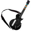 DOYO Wireless Wii Guitar Hero Controller Compatible with Guitar Hero and Rock Band 2 & 3 Games with Strap (Excludes Rock Band 1), Black