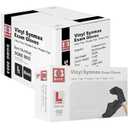 Disposable Medical Synmax Vinyl Exam Gloves- 4 mil Safty Glove 1000pcs - Latex-Free & Powder-Free - SGBE 8003, Large (Case of 1000, Black) (Black, L)