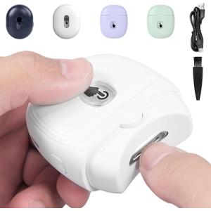 Electric Nail Clipper, USB Rechargeable Automatic Baby & Adult Fingernail Trimmer, White