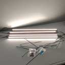 Barrina T5 Grow Lights for Indoor Plants, 2FT 40W (4 X 10W) Magnetic Installation, Full Spectrum Grow Light Strip with Individual Switch, Grow Lamp with Black Cover, Plug and Play, Yellow, 4 Packs