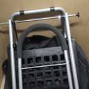 dbest products Trolley Dolly Black Foldable Shopping cart for Groceries with Wheels and Removable Bag and Rolling Personal Handtruck Standard, 13"D x 13.5"W x 37.25"H