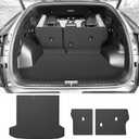 Trunk Mat & Backrest Mat Compatible with 2022-2025 Hyundai Tucson (with Bose Audio) - Custom Fit PU Leather Cargo Liner and Rear Backrest Protector- All Weather Waterproof Easy to Clean Cargo Mats