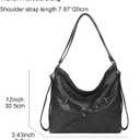 Shoulder Bag for Women Hobo Bags with Top Handle (Black)