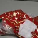 Flash World 48 Inch Large Christmas Tree Skirt Xmas Soft Cover Mat Decor Snowflake Collar Farmhouse Tree Skirt for Holiday Ornaments Party Home Indoor Decorations (Red, 48INCH)