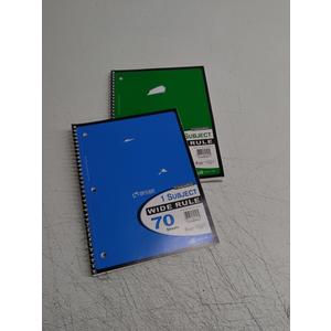 Top Flight 1-Subject Notebook, College Rule Set of 2